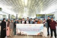 PP Muhammadiyah melepas keberangkatan kader penerima beasiswa studi ke Maroko di Bandara Internasional Soekarno-Hatta, Tangerang, Banten