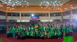 Sebanyak 4.100 mahasiswa baru mengikuti kegiatan Pengenalan Lingkungan Kehidupan Kampus bagi Mahasiswa Baru Universitas Muhammadiyah Jakarta (PKKMB UMJ) Tahun 2026 yang dibuka Senin (21/9/2026). Foto : sindonews ; ist