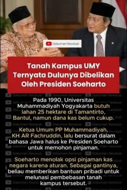 Kisah Istimewa di Balik Lahan Kampus UMY: Surat Bahasa Jawa KH AR Fachruddin dan Bantuan Pribadi Soeharto