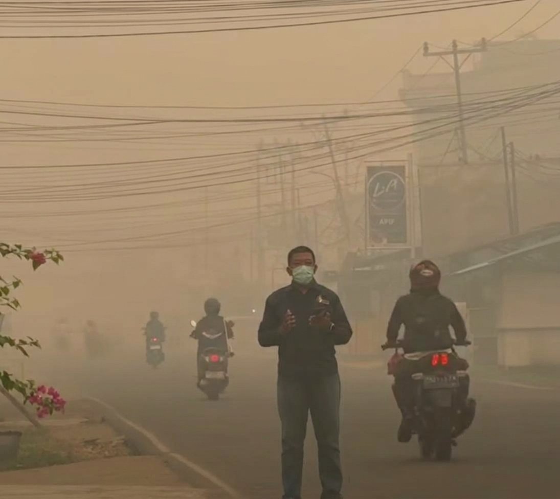 Kondisi terkini, 14 Oktober 2026 Pagi, Suasana kabut Pekat Melanda sejumlah Daerah di Pontianak Kalimantan Barat
