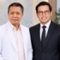 DUET DOKTER SPESIALIS — dr. Musyaddad, Sp.An (kiri), dan dr. Setyo Teguh Waluyo, Sp.OG (kanan), dari Ciputra Mitra Hospital Banjarmasin, siap tampil bersama pada kategori Ganda Putra A Mel's Cup V2. Keduanya dijadwalkan menghadapi pasangan Dinas Kesehatan Provinsi Kalimantan Selatan pada Sabtu, 17 Oktober 2026, di GOR Ekso Banjarmasin. (Ilustrasi komposit: Dok. Mel's Cup)