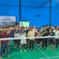 Pelaksaaan dan Pembukaan Bulu Tangkis Tenaga Keshatan, di GOR EXso kota banjarmasin kalimantan selatan